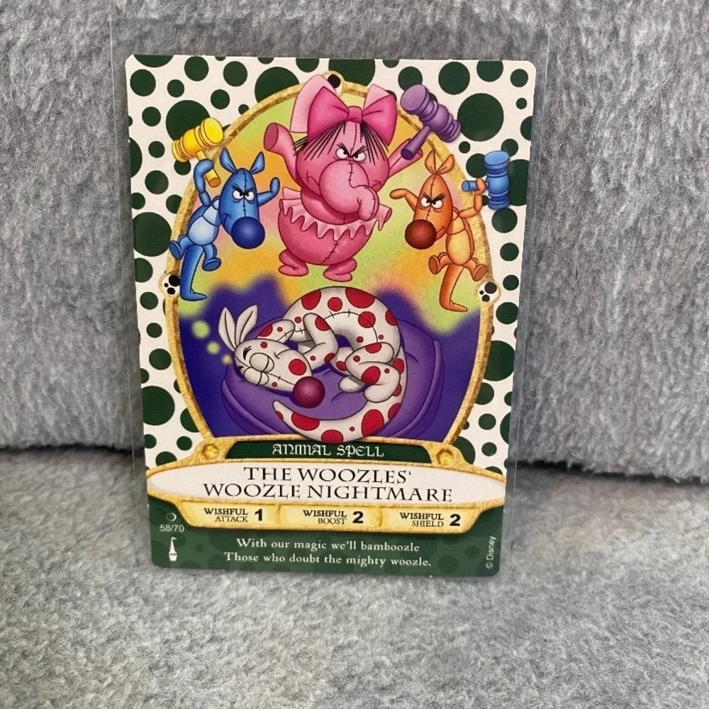 Disney Sorcerers of the Magic Kingdom Card Woozle Nightmare 58/70 WDW Game EUC